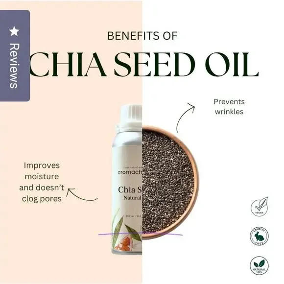 Aromachology Chia Seed Cold Pressed Natural Oil 8.45 FL Oz